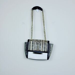 DVF Mini Colorblock Crossbody Shoulder Bag – Black & White